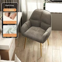 Chaise de maquillage en métal avec dossier, style moderne et simple, pour coiffeuse de chambre, populaire sur internet, luxe léger, tabouret pour manucure Instagram pour filles