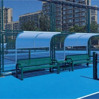 Ensemble de bancs de repos et sièges multi-styles en alliage d'aluminium pour tribunes extérieures, avec auvent, pour terrains de tennis, gymnases et parcs - Vente en gros