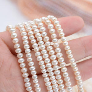 Collar de Perlas de Agua Dulce Naturales Blancas, de 4-5 mm, de Alta Calidad, Casi Impecables, al por Mayor - Product Image 3