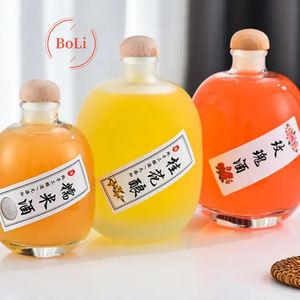 Botellas de licor personalizadas Garafa Diamante Korked botella de vidrio con tapa de corcho para agua fruta jugo Ron Gin Tequila licor Spirtis - Product Image 2