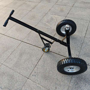 Chariot <span class=keywords><strong>de</strong></span> <span class=keywords><strong>remorque</strong></span> avec boule d'attelage <span class=keywords><strong>de</strong></span> 1-7/8 <span class=keywords><strong>pouces</strong></span> et pneus pneumatiques <span class=keywords><strong>de</strong></span> 1/2 pouce, en acier noir thermolaqué - Product Image 2