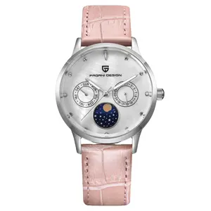 Pagani Design Damen Armbanduhr Hochwertige Leder uhr Lässige Eleganz Kalender wasserdichte Uhr für Damen