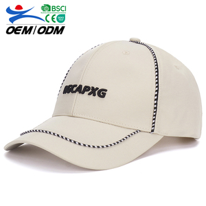 Casquette de baseball unisexe blanche à 6 panneaux avec logo brodé personnalisé, casquettes de sport, chapeau de protection solaire pour femmes et hommes - Product Image 1