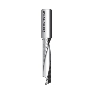 Brocas de enrutador en espiral HWM de Metal World/Upcut obtenido de carburo masivo 1 diente espiral positivo con parte inferior - Product Image 1