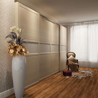 Ensemble de meubles de chambre en bois de luxe personnalisé, comprenant armoire modulaire, lit king size, coiffeuse, table de chevet et meuble TV, pour entrepôt et appartement