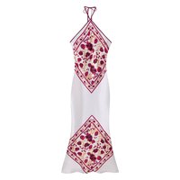 Robe à Bretelles en Satin MYST&ZA pour Femme, Nouvelle Collection Été 2026, Style Doux et Épicé, Dos Nu, Col Halter Floral