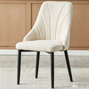 Fauteuils de restaurant économiques Silla Escandinava avec accoudoirs, chaises en cuir <span class=keywords><strong>beige</strong></span> pour salles - Product Image 2