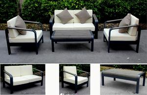 Ensemble de canapés d'angle en bois/plastique au design moderne avec tissu de qualité supérieure, vente chaude, mobilier de <span class=keywords><strong>salon</strong></span> et de patio combinable - Product Image 5