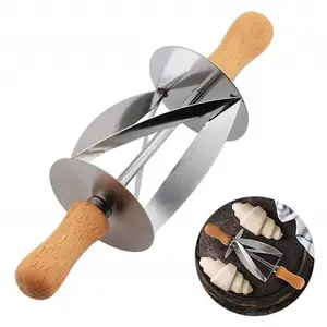 Hot Koop Rvs Croissant Roller Plakjes Croissant Deeg Cutter