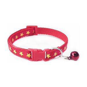Fabricante de China, venta al por mayor, personalizado, multicolor, patrón de estrellas, <span class=keywords><strong>Cool</strong></span> Pet, perro, gato, <span class=keywords><strong>Collar</strong></span> protector con campana - Product Image 6