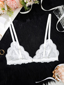 <span class=keywords><strong>Sujetador</strong></span> <span class=keywords><strong>sin</strong></span> Varillas Cómodo para Mujer, Tirantes Ajustables, Copa Triangular Suave, Bralette Transpirable de Nailon para Uso Diario - Product Image 6