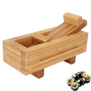 Boîte à <span class=keywords><strong>sushi</strong></span> en bambou, moule à <span class=keywords><strong>sushi</strong></span> rectangulaire, moule à rouleaux de riz portable avec pièces amovibles - Product Image 1