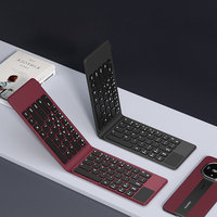Teclado plegable con panel táctil ultrafino, portátil, recargable, para PC, portátil, iOS, Android, HarmonyOS