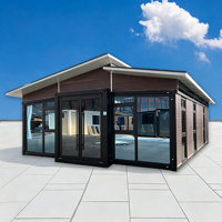 Maison conteneur de luxe extensible moderne avec 3 chambres, 1 salon, 1 salle de bain entièrement équipée, cuisine, maisonnette, bureau à domicile pour adultes