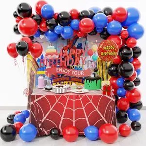 Conjunto de balões do homem aranha limão, kit de balões de látex super-herói, decoração de festa de aniversário de casamento e festa de aniversário com 109 peças
