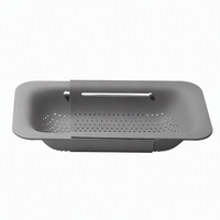 Panier de lavage multifonctionnel pour fruits et légumes, compatible lave-vaisselle, sans BPA, avec égouttoir télescopique en PP pour évier de cuisine et rangement