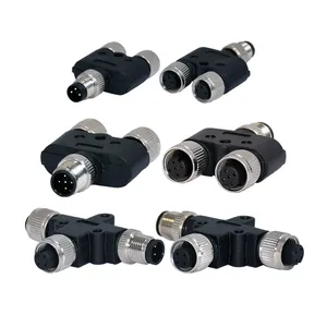 Conector de Cable de moldeado M12 M8 T, con protección IP67, código A B D