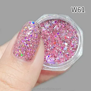 Heart Butterfly Holographic Nail Sequins Chunky Glitter Accessories Manicure Decoration Flakes