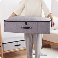 Grands bacs de rangement robustes pour chaussures, organisateurs de placard en tissu pliables 100 % coton, capacité 35 L, supporte une charge de 10 kg