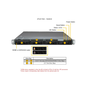 Serveur en rack Super SYS-611C-TN4R 1U pour centre de données, virtualisation et applications cloud - Product Image 5