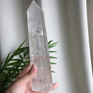 Artículos Espirituales, Péndulo de Cristal para Meditación, Varita de Cuarzo Transparente de Gran Tamaño, Torres de Cristal de Cuarzo Transparente - Product Image 1