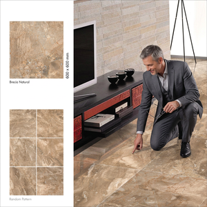 Vistaar Eiffel Breccia <b>Silver</b> 600x600mm Non Slip Porcelain Floor Tiles Glossy Polished 8mm - Product Image 6