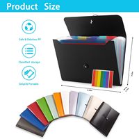 Carpeta multicapa, carpeta de colores, carpeta tipo acordeón de 13 capas, bolsas impermeables para documentos, carpeta de organización de documentos, 13 bolsillos