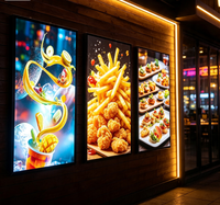 Boîtes lumineuses publicitaires - Cadre en aluminium ultra fin haute luminosité personnalisable pour une utilisation intérieure/extérieure