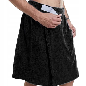 Toalla de <span class=keywords><strong>Sauna</strong></span> para Hombre con Logotipo Bordado Personalizado, 100% Algodón, con Botones y Bolsillo, Color Sólido, Secado Rápido, para Uso en Casa, Spa o Gimnasio - Product Image 5