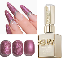 XEIJAYI Vernis à ongles gel UV de luxe avec paillettes magnétiques, lampe LED, flacon, styles français et DIY pour la maison