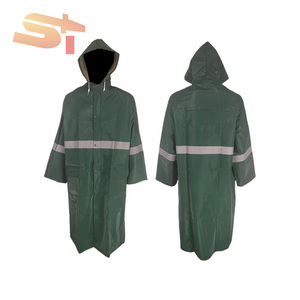 Impermeabile Lungo Giallo SIKE per Lavoratori Sanitari, in PVC con Strisce Riflettenti per Protezione da Piogge Abbondanti - Product Image 4