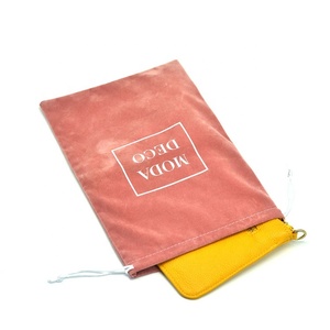 40*20cm <span class=keywords><strong>rosa</strong></span> pálido suave terciopelo cordón zapato bolsa de embalaje bolso bolsa de polvo - Product Image 6