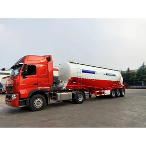 Lime Powder Big Volume 45m3 Tanker Truck Trailer for sale