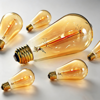 Lampe décorative classique antique, ampoule rétro Edison St64 E26 E27 25w 40w 60w, forme de cage à écureuil, ampoules à filament incandescent