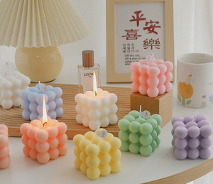 Warehouse candles private label scented private label scented Set Candle Cube Soy Wax Bubble Candle