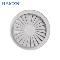 Diffuseur d'air rond tourbillonnant pour plafond, grille de ventilation verticale à lamelles, couvercle de diffuseur d'air conditionné