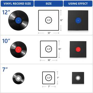 Couvertures en papier kraft blanc antistatique de 7 pouces, 10 pouces, 12 pouces, poids lourd, 350 GSM, pour disques vinyles, pochettes pour disques vinyles - Product Image 5