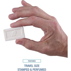 Jabón Sólido Blanqueador Artesanal Boardwalk con Fragancia Floral, Envoltura Individual, 1/2 Barra - 1000/Caja para Bebés - Product Image 4