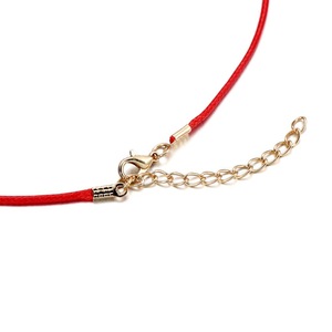 Waxed Thread Necklace <b>Making</b> <b>Kit</b> Red PU Leather Lobster Clasp Chain Jewelry Accessories Spring 2022 Jinhua Origin AC1557 - Product Image 3