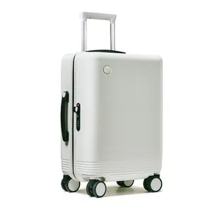Busca luxo alumínio do trole da bagagem de viagem com rodas universais TSA fechaduras mala carry on inteligente
