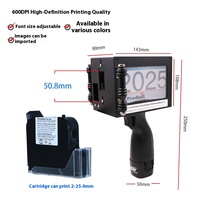 Nouvelle imprimante jet d'encre portable intelligente A5 à double tête pour codes bidimensionnels, grands caractères, production de cartons, numéros de lot, garantie 1 an