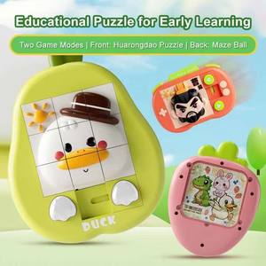 Rompecabezas Deslizante 3D Personalizado de Huarongdao, de Plástico, con Lindos Animales de Dibujos Animados y Dinosaurios, Juego Educativo Portátil 2 en 1 Unisex - Product Image 3