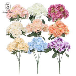 DKB Orange Artificial Hydrangea Flower Silk Wedding Centerpiece <b>for</b> Home Party <b>Decoration</b> - Product Image 4