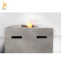 Table de foyer au propane de 60 pouces certifiée ETL et CE en GRC avec 70000 BTU, écologique pour la décoration extérieure du jardin