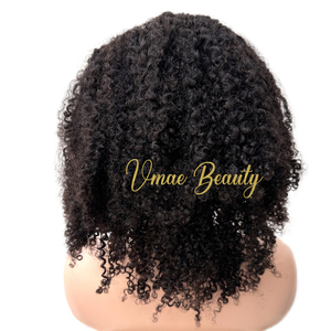 Vmae Việt kỳ lạ afro kinky burmese xoăn <span class=keywords><strong>U</strong></span> V phần tóc giả thô máy tóc con người lật hơn nửa tóc giả xoăn cho phụ nữ da đen - Product Image 3