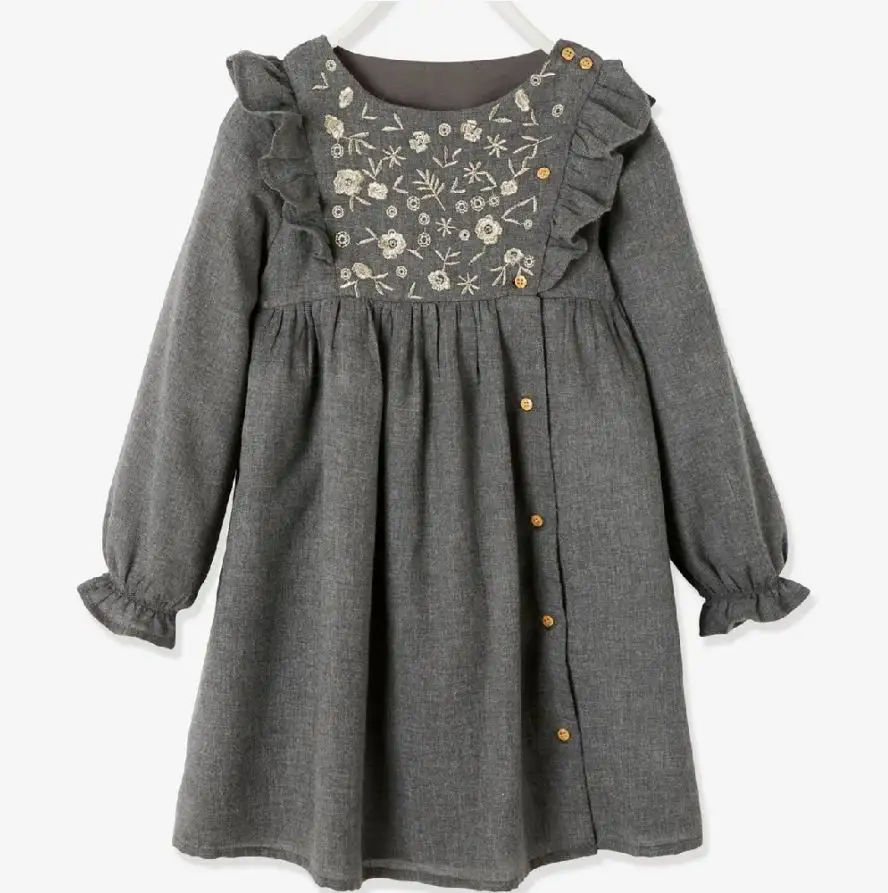 Diseñador de moda Venta caliente niños venta al por mayor 100% inspección completa niños ropa niña vestidos de niña de las flores