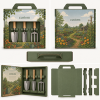 Boîte cadeau en carton ondulé E-Flute avec logo personnalisé, pour pelle à main, fourche à main, outils de jardinage modernes