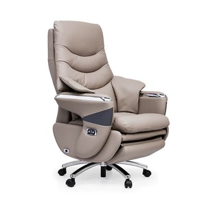 <span class=keywords><strong>Chaise</strong></span> de bureau de direction en cuir électrique à massage intelligent, en alliage d'aluminium, pivotante, design moderne et simple, inclinable, pour la sieste, e-sport - Product Image 1