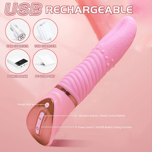 Đồ chơi tình dục người lớn bán buôn <span class=keywords><strong>100</strong></span>% không thấm nước, sạc USB, máy rung 3 tốc độ, que rung liếm lưỡi, máy massage âm vật - Product Image 4