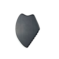 Outil de massage facial en obsidienne noire naturelle pour le lifting de la peau, anti-âge, grattage corporel, planche Gua Sha